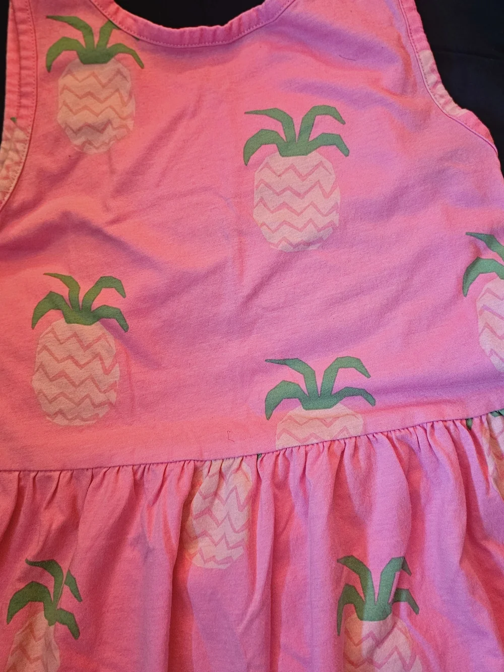 H&M Pink Top with Pineapples Size 8-10 Youth